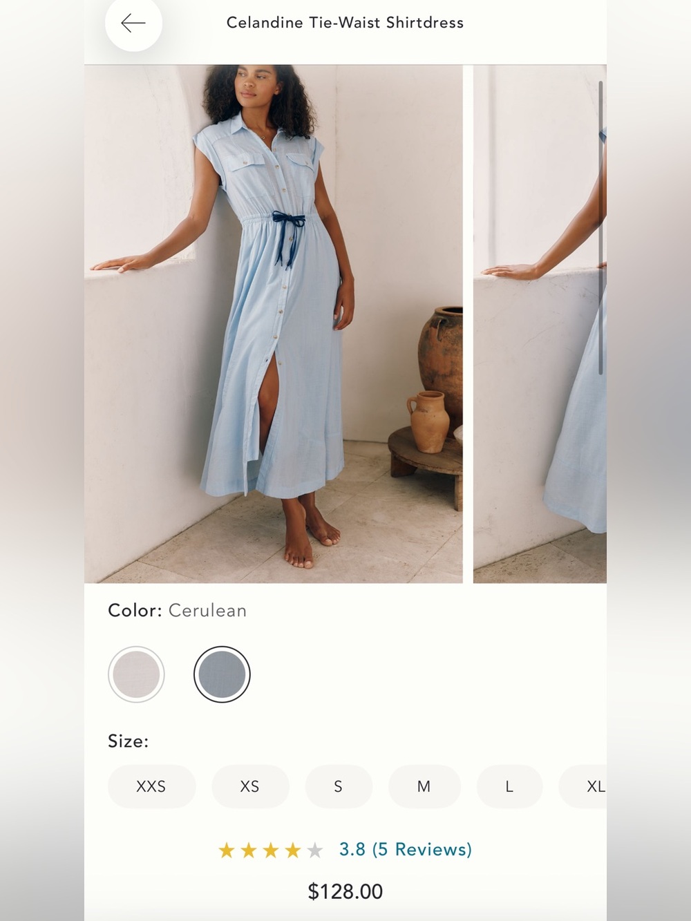 Cerulean Button-Front Women’s Skirt -Anthropologie